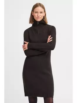 Короткое платье Oxmo Midikleid OXCARRYOLA 21301294ME modernes Strickkleid, черный