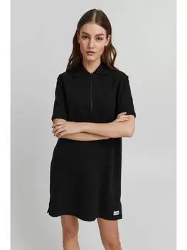 Короткое платье Oxmo Polokleid JONNA 21950022-ME Polokleid mit Reiverschluss, черный