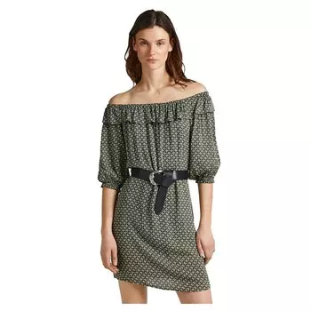 Короткое платье Pepe Jeans Flanche Short Sleeve, зеленый