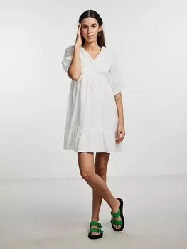 Короткое платье Pieces, белый