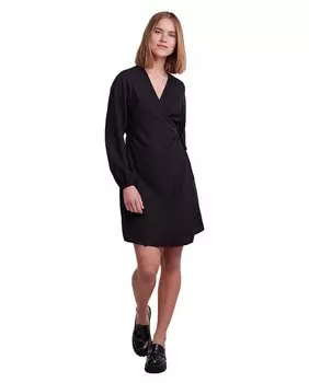 Короткое платье Pieces Nessa Long Sleeve, черный
