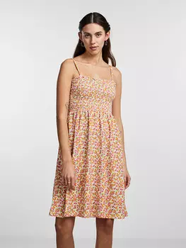 Короткое платье Pieces, оранжевый