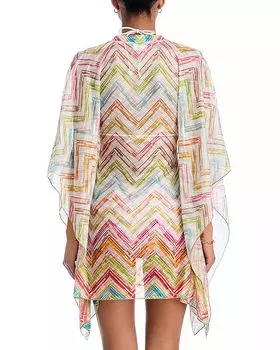Короткое платье-пляжное платье Missoni, мультиколор