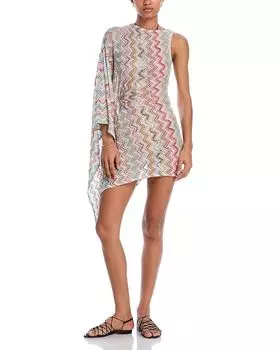 Короткое платье-пляжное платье Missoni, мультиколор
