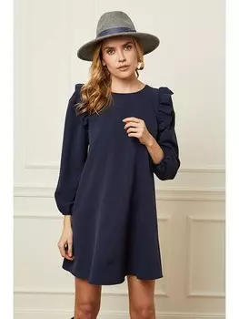 Короткое платье Plume Kleid Kendal, темно-синий