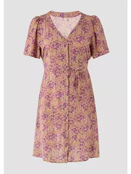 Короткое платье QS kurz, цвет beige-mehrfarbig