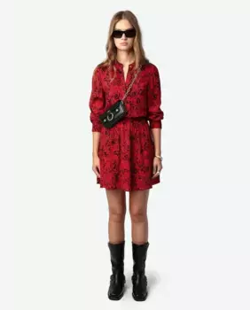 Короткое платье Refla со сборкой на талии Zadig & Voltaire, красный