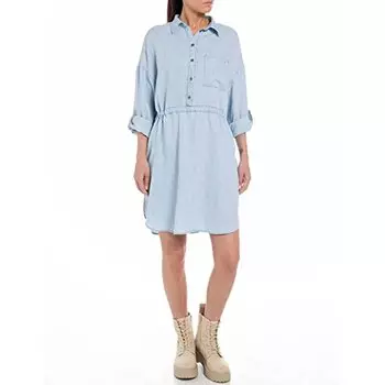 Короткое платье Replay W9007A.000.42847A Long Sleeve, синий