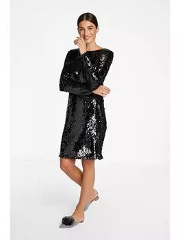 Короткое платье Rich & Royal Pailletten, черный