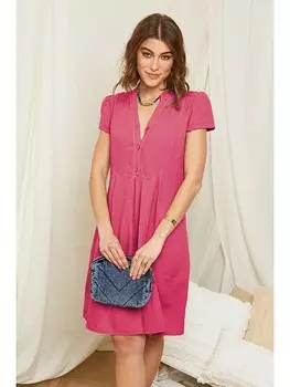 Короткое платье Rodier Lin Leinen, розовый