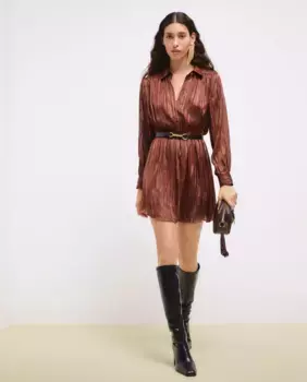 Короткое платье-рубашка с длинными рукавами Tintoretto, зеленый