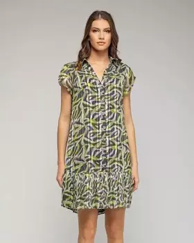 Короткое платье-рубашка с принтом Niza, мультиколор