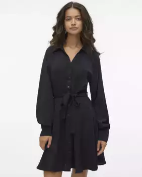 Короткое платье-рубашка Vero Moda, черный