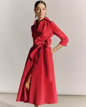 Короткое платье-рубашка Woman Fiesta El Corte Ingls, красный