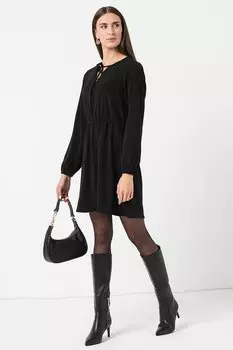 Короткое платье с эластичной талией Vero Moda, черный