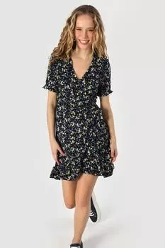 Короткое платье с цветочным принтом Colin'S, черный