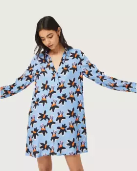 Короткое платье с цветочным принтом Compaa Fantstica, мультиколор