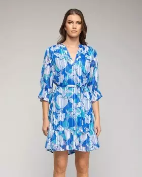 Короткое платье с цветочным узором Niza, мультиколор