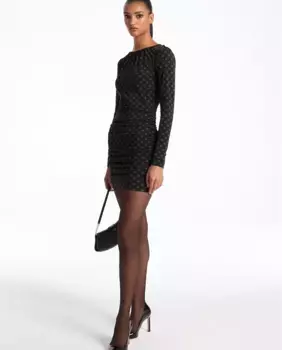 Короткое платье с длинными рукавами Michael Michael Kors, зеленый