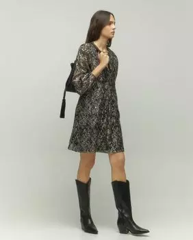 Короткое платье с длинными рукавами Tintoretto, мультиколор