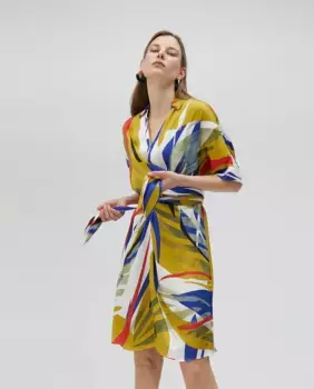 Короткое платье с французским рукавом Lola Casademunt, мультиколор