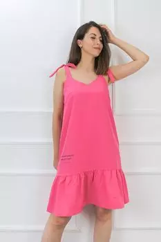 Короткое платье с глубоким вырезом Fold Your Mind, фуксия