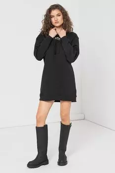 Короткое платье с капюшоном Calvin Klein Jeans, черный