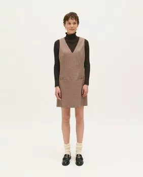 Короткое платье с клетчатым принтом Claudie Pierlot, мультиколор