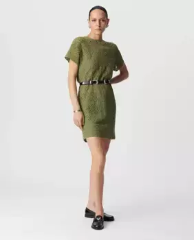 Короткое платье с коротким рукавом IKKS, зеленый