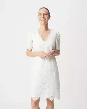 Короткое платье с короткими рукавами IKKS, цвет Crudo