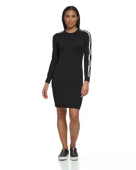 Короткое платье с круглым вырезом DKNY, мультиколор