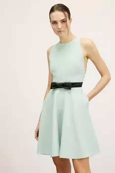 Короткое платье с лентой Motivi, бледно-зеленый