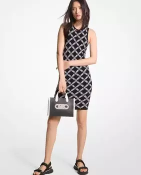 Короткое платье с логотипом Michael Michael Kors, черный