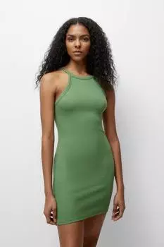 Короткое платье с лямкой на шее Pull&Bear