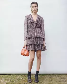 Короткое платье с оборками Sfera, розовый