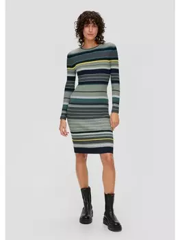 Короткое платье s.Oliver Kleid kurz, цвет Mehrfarbig-olive