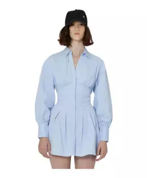 Короткое платье с открытой спиной John Richmond, синий