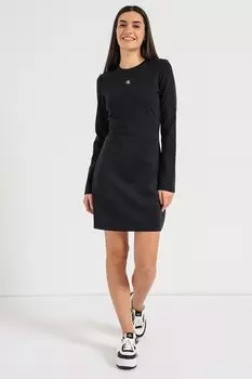 Короткое платье с овальным вырезом Calvin Klein Jeans, черный