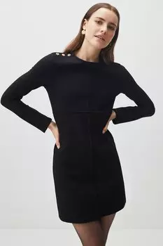 Короткое платье с овальным вырезом Jimmy Key, черный