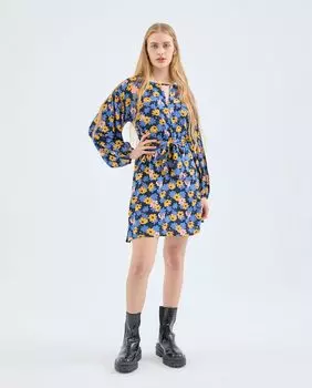 Короткое платье с поясом Compaa Fantstica, мультиколор