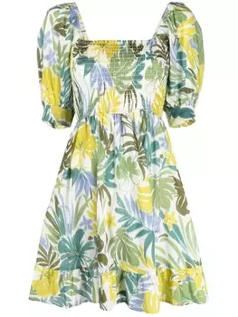 Короткое платье с принтом LIU JO, белый