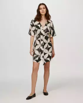 Короткое платье с принтом Object, черный