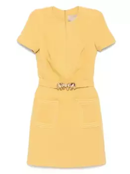 Короткое платье с пряжкой Elie Saab, нейтральный