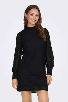 Короткое платье с пышными рукавами Jdy, черный