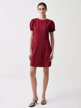 Короткое платье с пышными рукавами Ovs, цвет claret red
