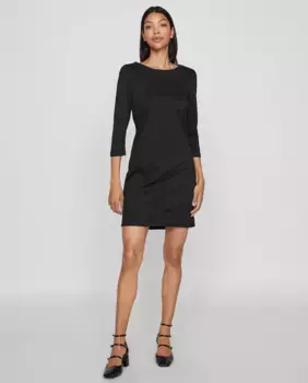 Короткое платье с рукавами 3/4 Vila, черный