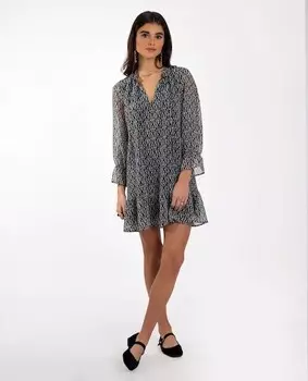 Короткое платье с рукавом The-Are, белый