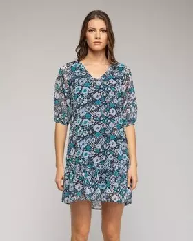 Короткое платье с рукавом три четверти и принтом Niza, мультиколор