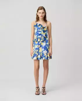 Короткое платье с рюшами Claudie Pierlot, мультиколор