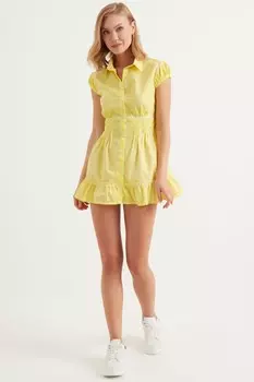 Короткое платье с рюшами Herita, желтый